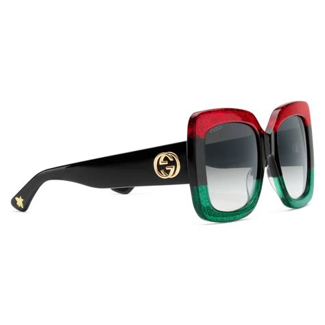 gucci green glasses|Gucci glasses green and red.